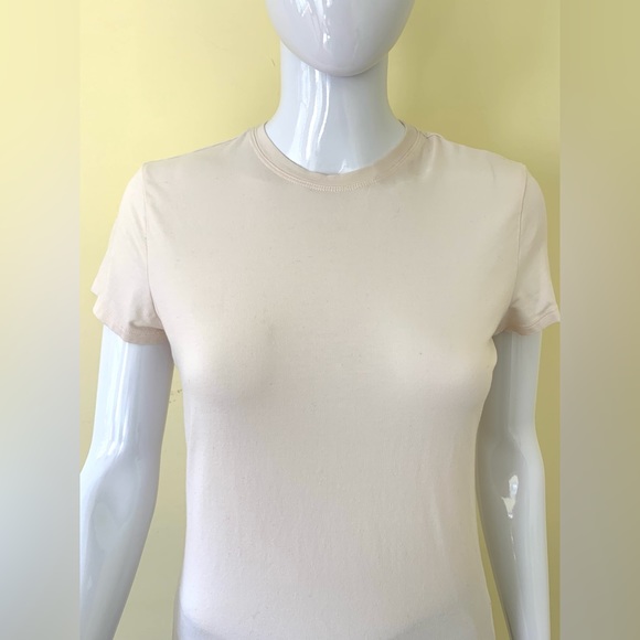 Jones New York lot of 2 bamboo & cotton blend tops brown & cream crew neck US M - Picture 10 of 14